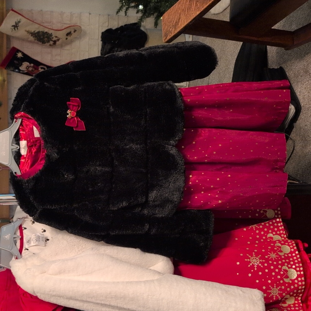 Disney Christmas Dress with Fur Coat!